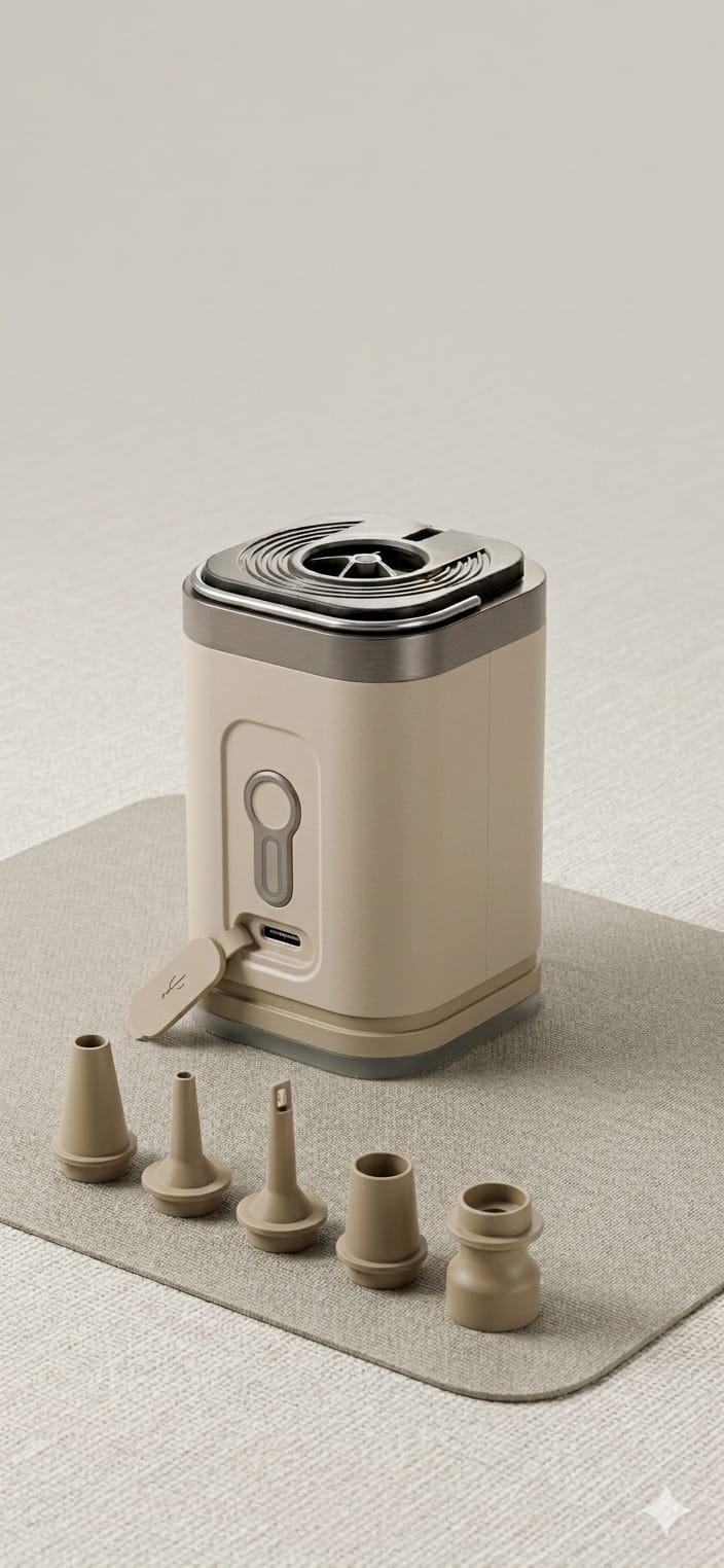 Mini Portable Air Pump with 1300Mah Battery USB Rechargeable to Inflate Deflate for Pool Floats, Air Bed, Vacuum Storage Bags