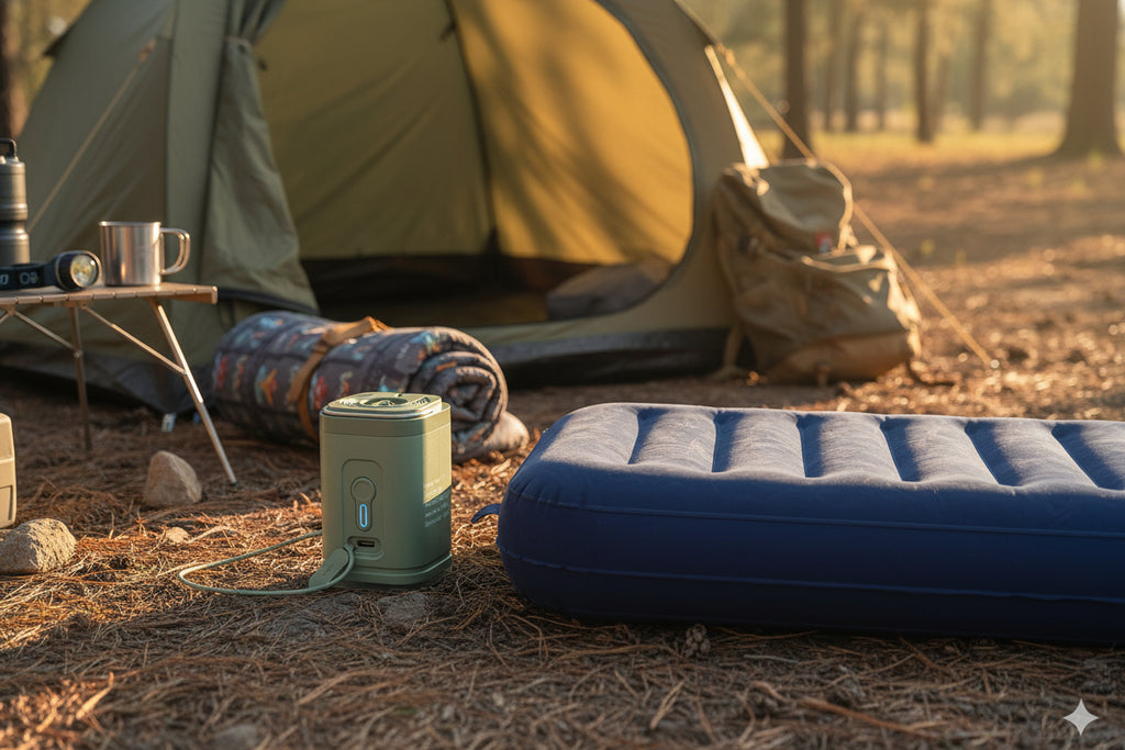 Mini Portable Air Pump with 1300Mah Battery USB Rechargeable to Inflate Deflate for Pool Floats, Air Bed, Vacuum Storage Bags