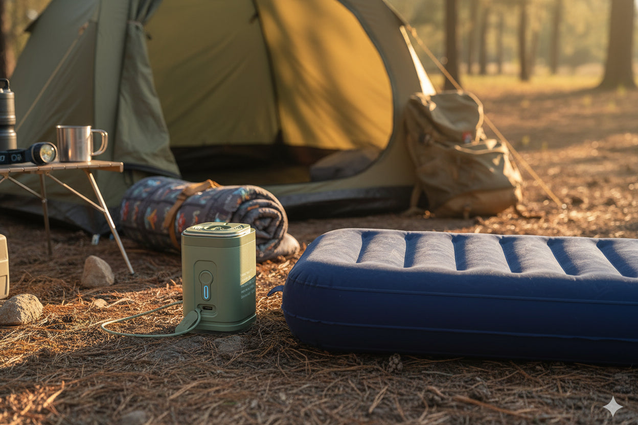 Mini Portable Air Pump with 1300Mah Battery USB Rechargeable to Inflate Deflate for Pool Floats, Air Bed, Vacuum Storage Bags