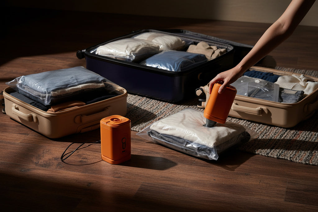 Mini Portable Air Pump with 1300Mah Battery USB Rechargeable to Inflate Deflate for Pool Floats, Air Bed, Vacuum Storage Bags