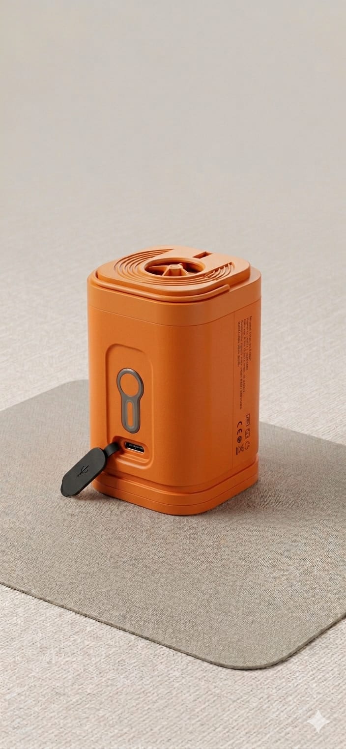 Mini Portable Air Pump with 1300Mah Battery USB Rechargeable to Inflate Deflate for Pool Floats, Air Bed, Vacuum Storage Bags